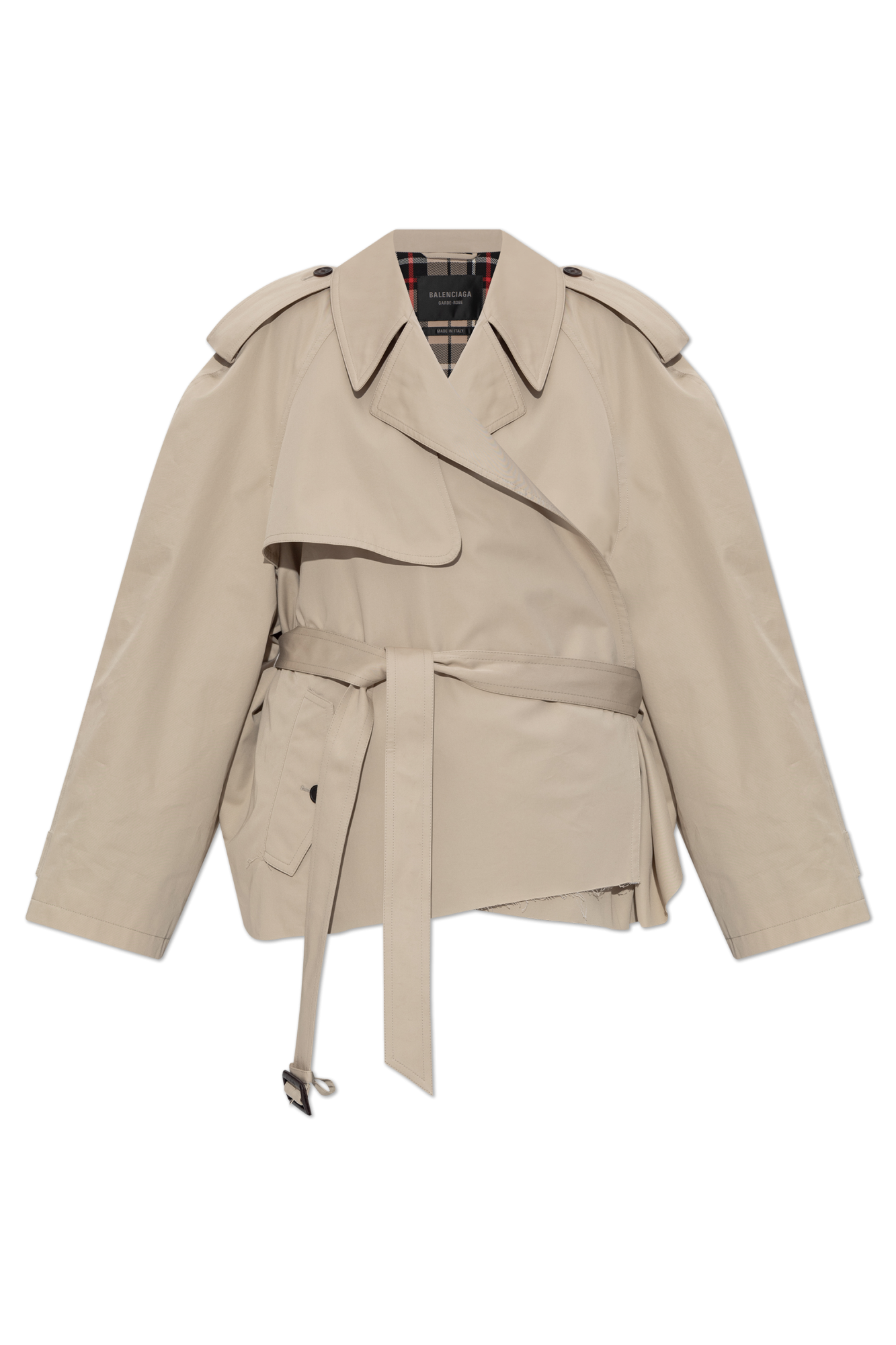 Beige Short trench coat Balenciaga - Vitkac Italy